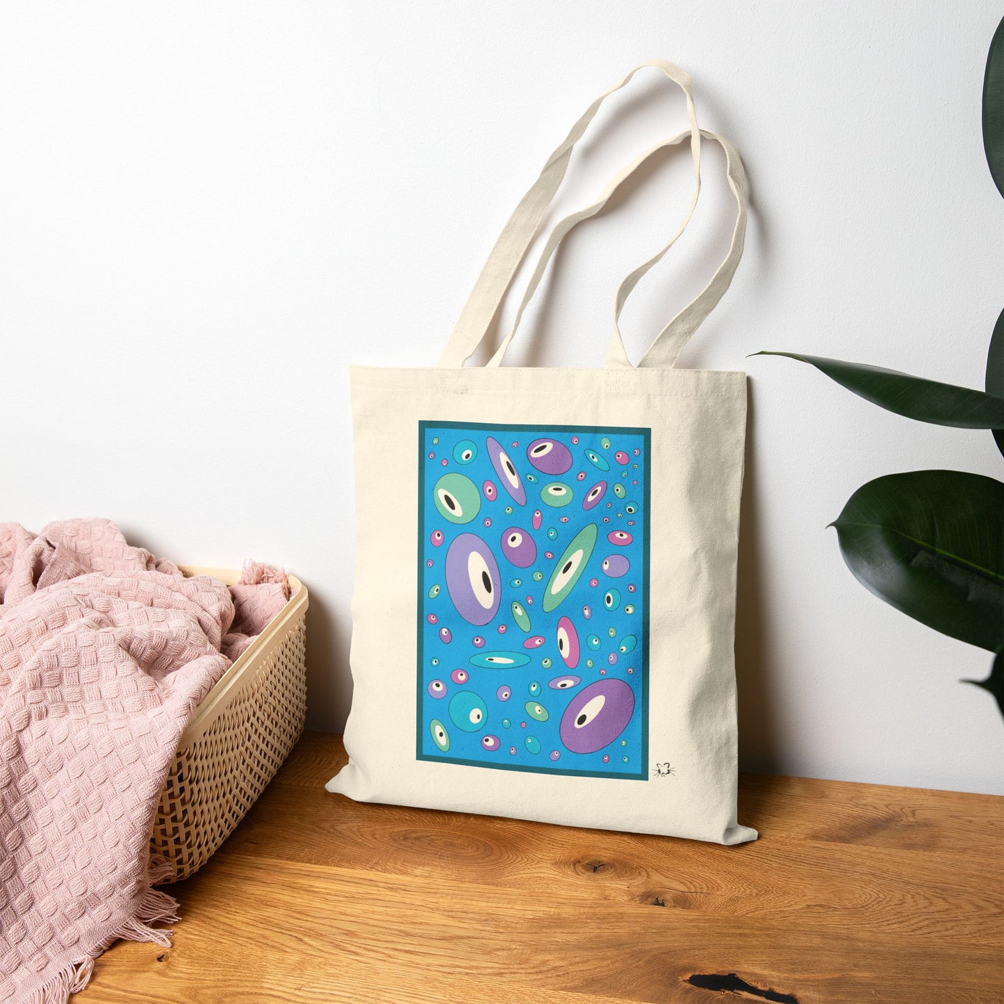 Abstract Cotton Canvas Tote Bag
